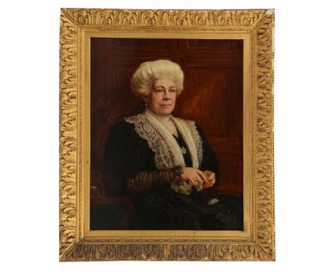 HERBERT SIDNEY (1858-1923) 'Mrs Stuart of Stonehurst', Ardingly - Sussex, signed and dated 1913, also inscribed with title ve