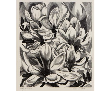 MONICA POOLE (1921-2003) 'Root', signed in pencil, titled and numbered 89/100, wood engraving, 20 x 34.5cm; and another by th