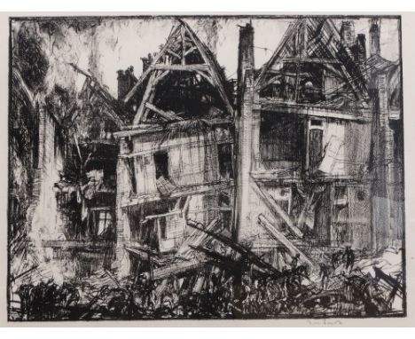 FRANK BRANGWYN (1867-1956) 'Arras', signed in pencil, lithograph, 52.5 x 67.5cm