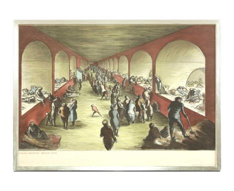 *Edward Ardizzone (1900-1979)'Shelter scene'colour lithograph, published by the National Gallery, printed by Baynard Press74 
