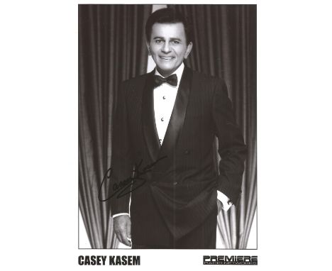 Casey Kasem actor signed black and white photo 10 x 8 inch. Kemal Amin Casey Kasem was an American disc jockey, radio persona