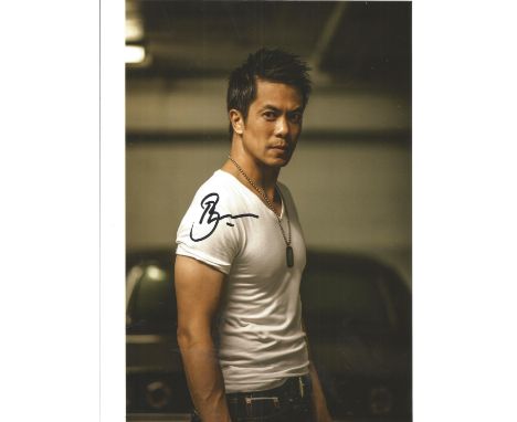 Byron Mann actor signed 10 x 8 inch Colour Photo. Byron Mann is a Hong Kong American actor of film and television. His best k