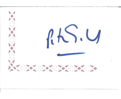 Peter Gabriel signed 6x4 white card. Peter Brian Gabriel is an English musician, singer, songwriter, record producer and acti