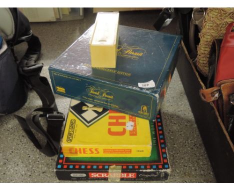 A selection of vintage childrens games including Trivial Persuit 