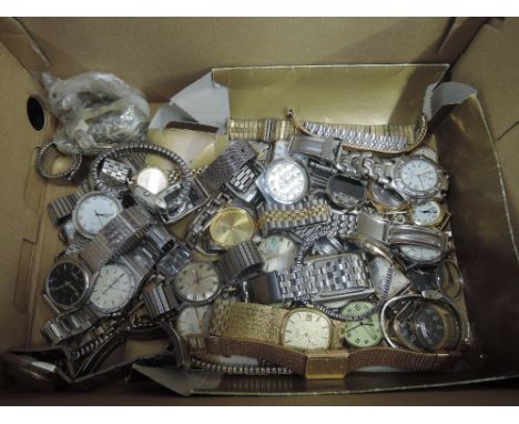 A large selection of gents wrist watches including Rotary, Avia, Timex etc