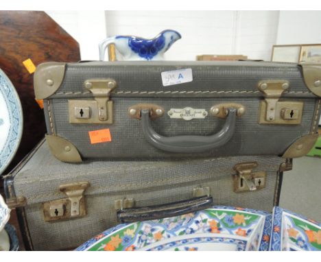 Two small vintage cases and contents
