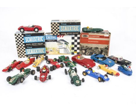 Vintage Scalextric, Playcraft &amp; Other Spares, large quantity including bodies/shells, motors, wheels/axle assemblies, tyr