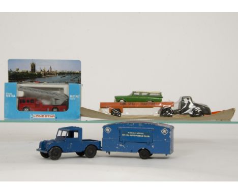 Lone Star Diecast, Roadmasters Articulated Transport Lorry, 1252 London Fire Engine, in original packaging, loose Rambler Sta