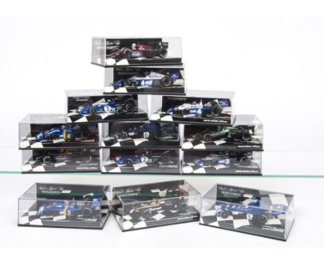 Minichamps 1:43 Scale 1970s-80s F1 Models, A cased collection of Tyrells comprising limited edition 770004 Depailler, 830004 