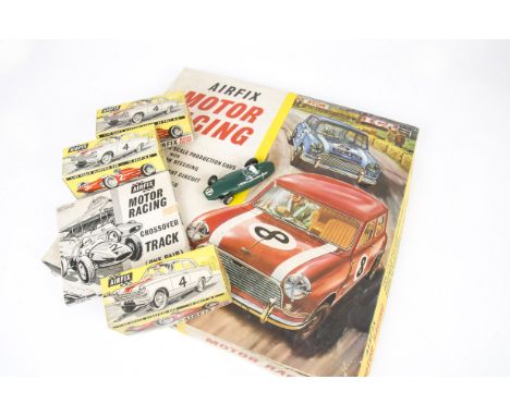 Airfix 1/32 Model Motor Racing Set M.R.125, comprising two Mini's, track and accessories, with 1936 Auto Union, Ferrari Shark
