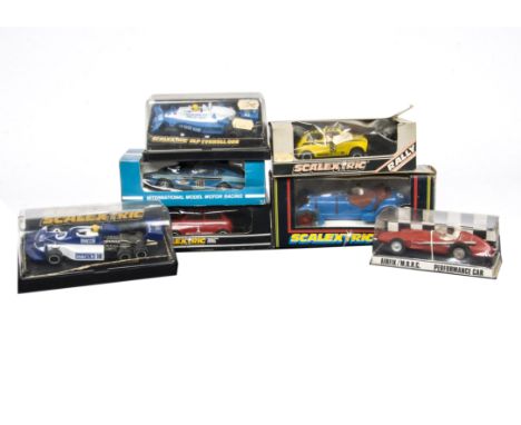 Hornby Scalextric Vintage Collection C.306 2.3 Litre Alfa Romeo, blue body, red hubs, RN4, C.122 Mini 1275 GT Rally Special (