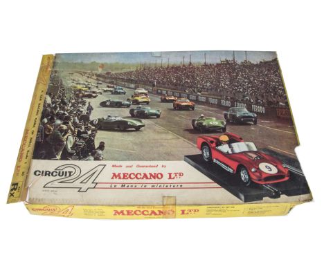 Meccano Circuit 24 Slot Racing Set Rx, set is complete in original box with most components still sealed in original bags, VG