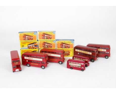 Matchbox Superfast &amp; 1-75 Series Buses, Superfast 74 Daimler Bus 'Esso' (4), 17 The Londoner (2), 1-75 Series 5d Routemas