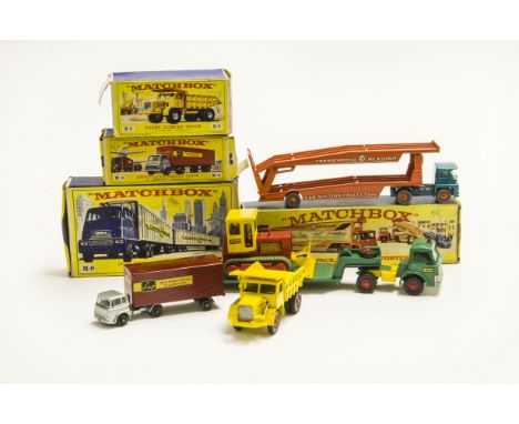 Matchbox Major Packs &amp; King-Size, M-8 Car Transporter, M-9 Inter State Double Freighter, M-2 Articulated Freight Truck, K