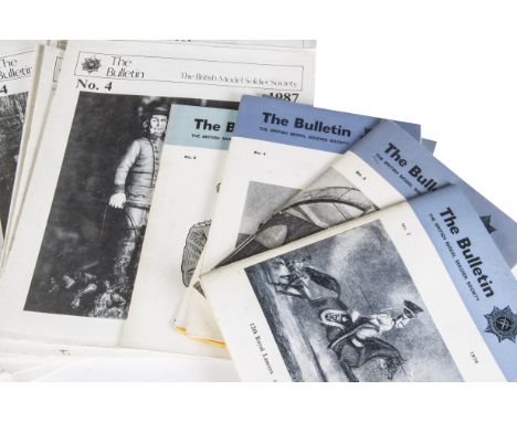 A lot of British Model Soldier Society (BMSS) 'The Bulletin' members magazines, 1970s to 1990s. (50), 