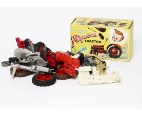 Airfix No.480 Ferguson Tractor Construction Kit Parts, quantity of spare parts from the early Airfix Ferguson Tractor Constru