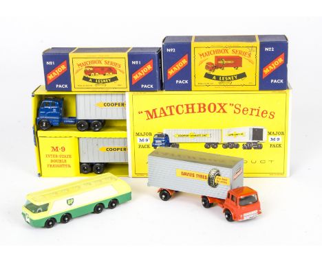 Matchbox Lesney Major Packs, M-1 B.P Petrol Tanker, M-2 Bedford Tractor &amp; York Trailer, M-9 Cooper-Jarrett Double Freight