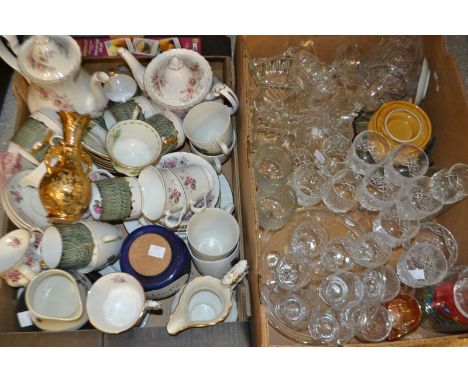 Ceramics and Glass - a Royal Albert Lavender Rose part tea and coffee service inc coffee pot, Tea pot, cups, saucers etc;  a 