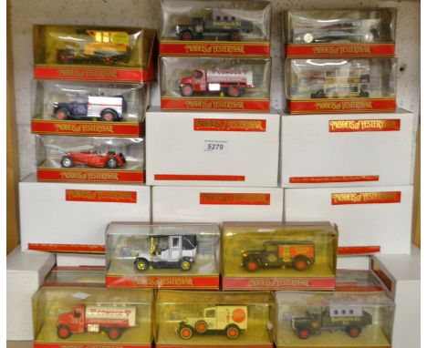Matchbox Toys - Models Of Yesteryear , Y1-G Jaguar SS100;  Y12 G.M.C Goanna Van; Y23 1930 B Mack AC; Y45 1930 Bugatti Royale;