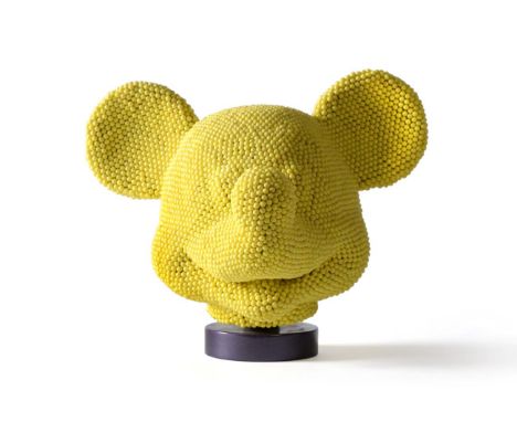 David Mach RA (b.1956) Scottish ''Mickey Mouse, 2013'' Foam and pins, 20cm high Generally appears in good condition. Some lig