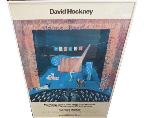 After David Hockney OM, CH, RA (b.1937) ''Paintings and Drawings for Parade'' Signed in pencil, a colour reproduction for May