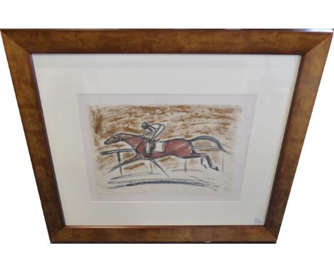 F K (Contemporary)  ''L Essex'' Initialled and inscribed, mixed media, 31cm by 46cm  