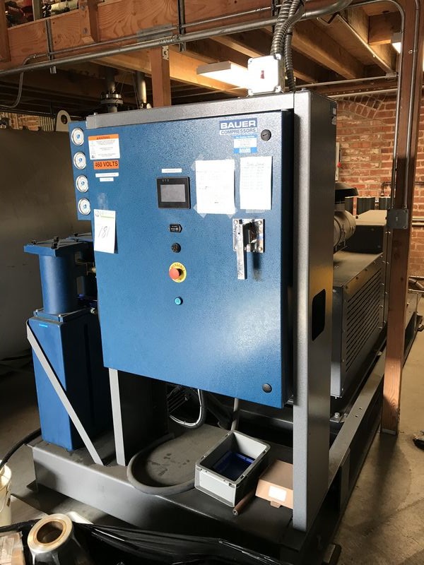 Bauer Compressors 128100E3150670 Air Compressor with Toshiba 100HP