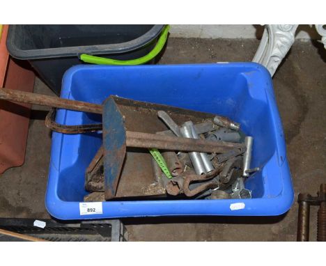 Box of assorted tools