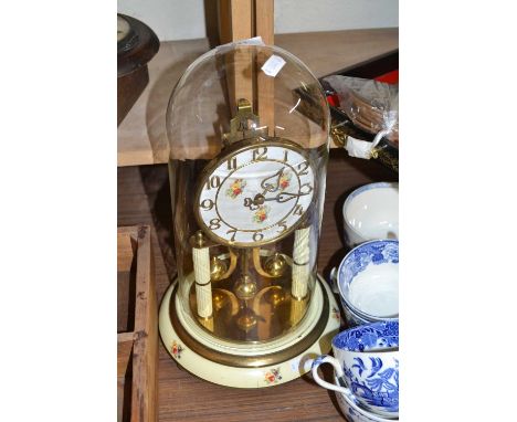 Anniversary clock with floral decorated face
