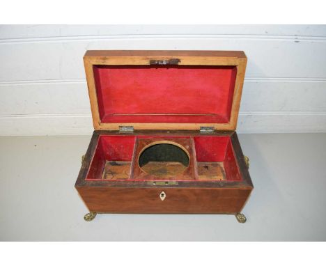 19TH CENTURY SARCOPHAGUS FORMED TEA CADDY