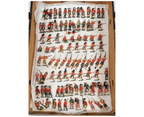 Britains &amp; Similar - British Army Diecast Figures.&nbsp; Various issues / regiments, although most appear to be various '