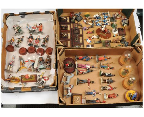 Quantity of (mostly) White Metal Figurines.&nbsp; Multiple eras but many appear to be Napoleonic or similar.&nbsp; Some model