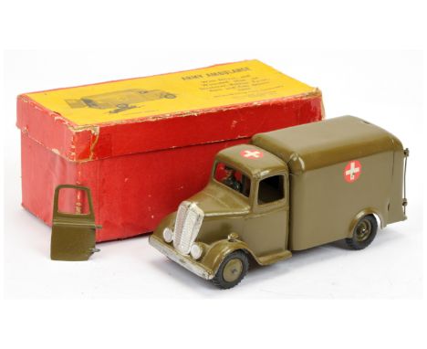 Britains 1512 Army "Ambulance" ( 2nd version) - khaki including hubs with black tyres, silver round nosed radiator with patie