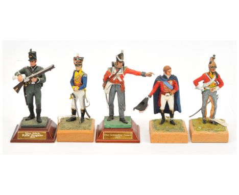 Tradition, Poste Militaire &amp; Similar Makers - 80/90mm Scale Military Figures, comprising: 5 x British Napoleonic Types In