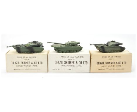 Denzil Skinner &amp; Co Ltd "Tanks of all Nations" series group of 3 x Tanks larger scale to include - Challenger plus others