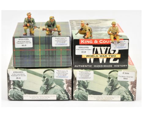 King &amp; Country - 'Afrika Corps' &amp; '8th Army' Series, including Set Nos. AK49 'Afrika Corps Tank Riders', EA12 'The Be