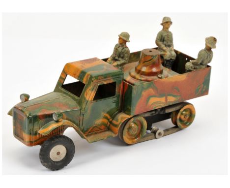 Marklin - Tinplate Halbkettenfahrzeug (Half Track Vehicle) with Figures, unboxed.&nbsp; Condition generally appears Good.&nbs