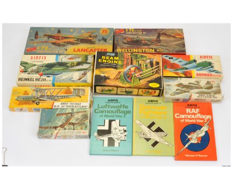 Airfix - Group of Early Issue Model Aircraft Kits &amp; Others. &nbsp;First Issue (1950s), 1/72nd Scale. &nbsp;Comprising: 'A