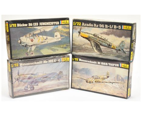 Heller - Group of Model Aircraft Kits. &nbsp;1:72 Scale, Issued 1979-1980. &nbsp;Comprising: Set No. 228 'B&uuml;cker B&uuml;