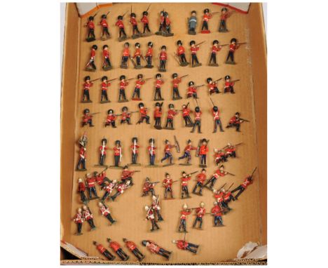 Britains &amp; Similar - British Army Diecast Figures, Various Issues / Regiments. &nbsp;Conditions generally appear Fair to 