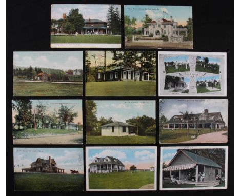 Collection of  early USA Golf club colour postcards from early c.20th onwards (10) to incl Topeka Country Club Kansas '09; St