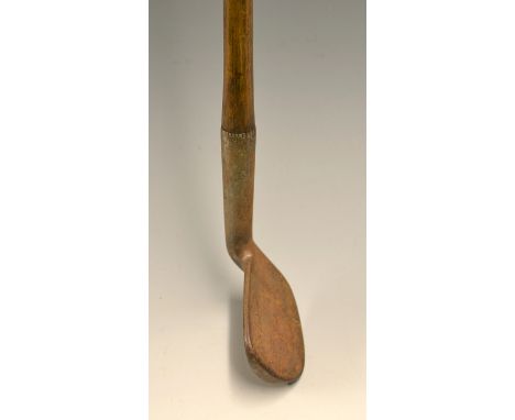 Good early Fairlie's patent anti shank niblick - stamped with the owners initial T.H R to the head and shaft and fitted with 