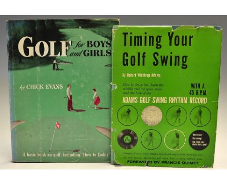 Adams, Robert and Chick Evans Golf Books (2) - Adams, Robert W -"Timing Your Golf Swing - Adams Golf Swing Rhythm 45rpm Recor