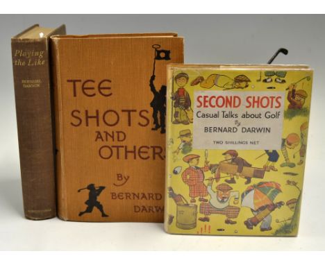 Darwin, Bernard golf book collection (3) - "Tee Shots and Others" 1st ed 1910 publ'd London Kegan Paul, Trench, Trubner - dec