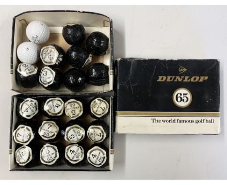 20x Dunlop 65 wrapped golf balls - in makers original box and lid together with 2x unused (22) 