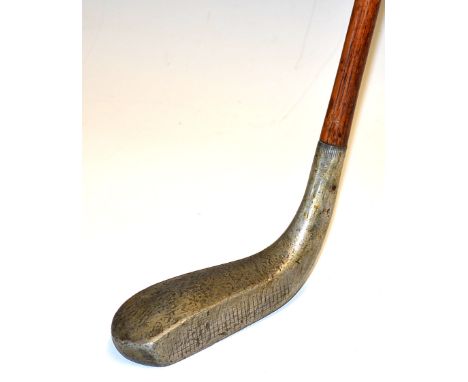 The Mills "L" model longnose elongated mallet head alloy putter - by the Standard Golf CO Sunderland showing the makers mark 