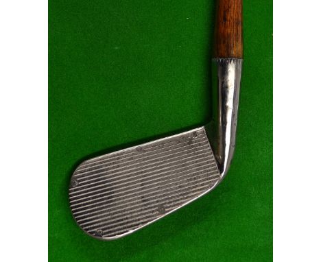 Rare Spalding Spring Face Model C mid iron - c/w Carruthers style bore thro' hosel and A.G Spalding Bros shaft stamp just bel