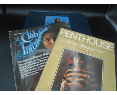 The Pirelli calendar album book, (1988), and two adult glamour magazines - Penthouse special anniversary issue vol 2 no.1 (19