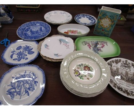 Spode and various vintage plates