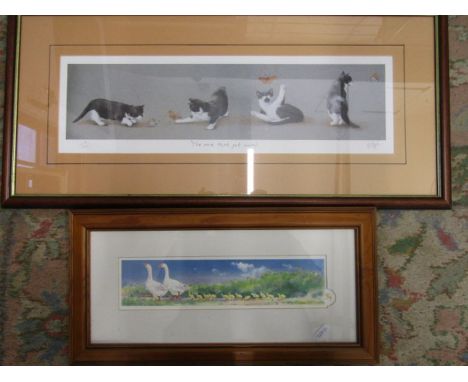 P.C Woods Limited edition print 'The one that got away' signed in margin and 1 other print